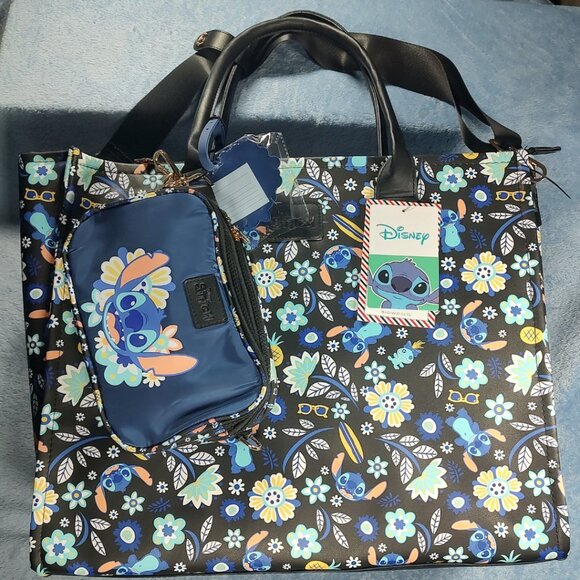 Disney Stitch Travel Bag Set, 3pc., Tote, Crossbody and Name Tag. - Picture 2 of 14